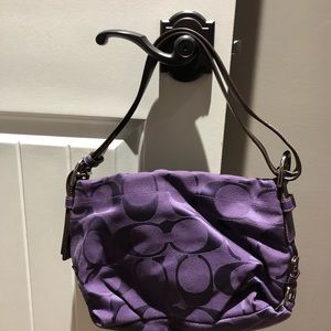 Purple Coach shoulder bag